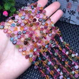 Loose Gemstones Fengbaowu Natural Colourful Tourmaline Water Drop Beads Jewellery Making For Bracelet Pendant Earring DIY Accessories