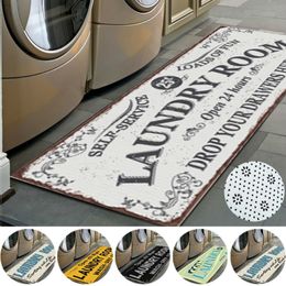 Carpet NonSlip Door Mat Laundry Room Floor Entrance Doormat Mats Bathroom Kitchen Decor Rug Letter Alfombras 230826