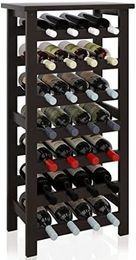 Mugs Wine 28 Bottles Display Holder with Table Top 7Tier Free Standing Storage Shelves for Kitchen Pantry Cellar Bar Black 230826