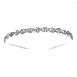 Headpieces Silver Metal Hair Hoop Colour Retention Luxurious Rhinestones Headgear For Birthday Stage Party Show Dress Up NOV99
