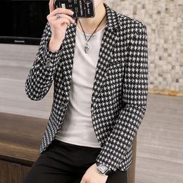 Men's Suits Boutique Blazer Youth Trend Korean Version Of The British Style Slim Handsome Fashion Everything Formal Coat