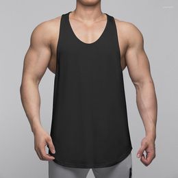 Men's Tank Tops Summer Dog Sports Vest Mesh Fast Dry Arc Loose Exercise Training Narrow Shoulder Model