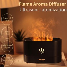 Other Electronics Aroma Diffuser LED Ultrasonic Flame Humidifier Cool Mist Maker Air Purifier Home Car Air Freshener Perfume Essential Oil Difusor 230826