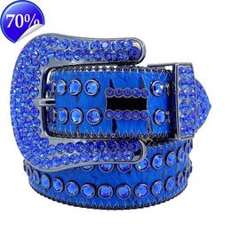 12022 Designer Bb Belt Simon Belt for Men and Women sparkly Diamond Belt in Black medium black blue white multi-color with sparkly rhinestones as a gift band boxaaQ