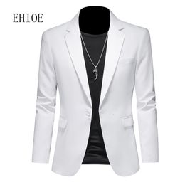 Men's Suits Blazers EHIOE Fashion Men's Casual Business Blazer Dress Wedding Slim Fit Formal British Style Gentleman Jacket Suit Coat 230827