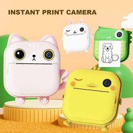 Toy Cameras 24 Inch IPS Screen Children Instant Camera Battery Powered Full HD Video Po Digital with Lanyard 230826