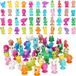 Decompression Toy 10 20 50pcs lot Mini Sucker Dolls Marine Land Strange Animal Cupule Suckers kids Action Capsule Model Suction Cup Puppets 230826