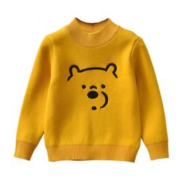 Pullover dzieci jesienne sweter chłopcy miękki zintegrowany aksamitny zima swetry dzieci