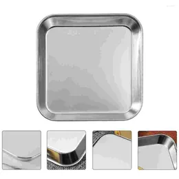 Dinnerware Sets Stainless Steel Dinner Plate Kitchen Supply Storage Tray Home Tableware Barbecue