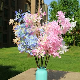 35 Inches( 90 cm) long Artificial cherry blossom multi-color optional thick lilac wedding decoration