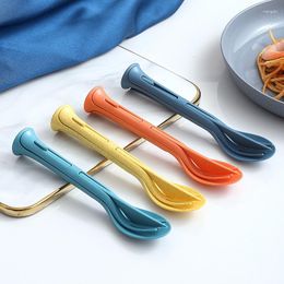 Dinnerware Sets Portable Cutlery Set 3 In 1 Travel Reusable Japan Style Wheat Straw Knife Fork Spoon Kitchen Tableware