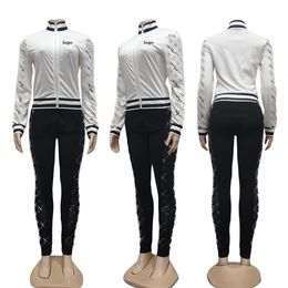 Designer Womens Tracksuits Sports Running two-piece set Fashion Casual Jackets Pants Letter Print Street Vacation Matching lamis paris Trousers ClothingNMZK