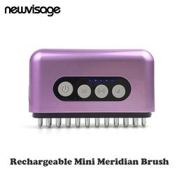 Other Massage Items Rechargeable Mini Meridian Brush Body Scalp Health Care Scraper Arm Leg Neck Muscle Pain Relief EMS Vibration Device 230826