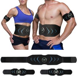 Other Massage Items Abs Toning Belt EMS Electric Vibration Abdominal Muscle Trainer Waist Body Slimming Fitness Massage Belts For Arm Leg Workout 230826