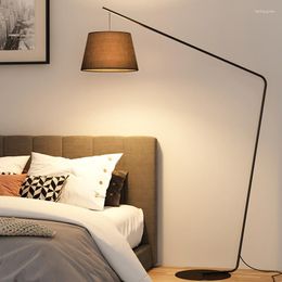 Floor Lamps TEMAR Nordic Black Fishing Lamp Modern Family Living Room Beside The Sofa Creative LED Decorative Standing Light