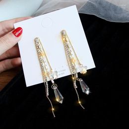 Dangle Earrings Super Fairy Crystal Butterfly Female Long Tassel Temperament High-end Jewelry Statement Are Women.