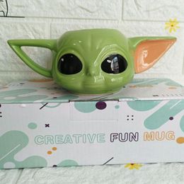 Mugs 3D Cute Character Mug Wars Between Stars Series Green Cartoon Fun Ceramic Coffee Boy Gift