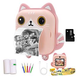 Toy Cameras Instant Printed Camera Thermal Printer Kids Digital Po Girl Child Video girl Christmas Gift 230826