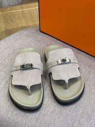 Frauen Luxus Designer Hausschuhe Mode Dünne Flip-Flops Marke Schuh Ladies Beige Schuhe Sandalen Flippers Größe 35-41