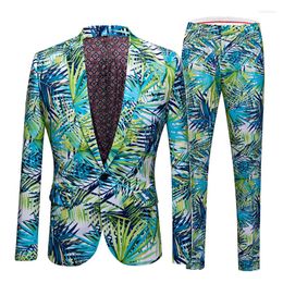 Men's Suits Mens Wedding Tuxedo High-end Brand Fashion Printing Groom Dress Suit Banquet Stage Performance Casual