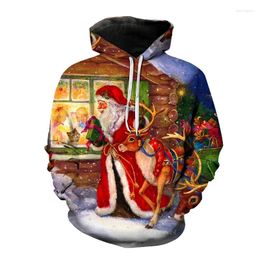 Men's Hoodies 2023 Christmas Halloween Hoodie 3D Printing Autumn/Winter Anime Galaxy And Women's Sweaters Funny Street Couple Party Tops