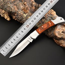 Outdoor Folding Knife Stainless Steel Blades Camping Pocket Knife WOOD EDC Cutter Cultery Wholesale