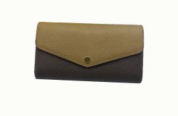 Designer wallets luxury envelope purses mens womens leather cover wallet flower letter long card holders slim money clutch bags with box wholesale