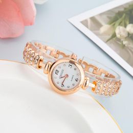 Wristwatches Cute Diamond Watch For Women Luxury Dresses 2023 Fashion Quartz Stainless Steel Womens Watches Free Shiping