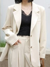 Women's Suits Autumn Womans Casual Blazers And Jackets Single Breasted Office Lady Elegant Vintage Blazer Coat Female Fashion Korean Tops