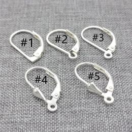 Backs Earrings 4 Pairs Of 925 Sterling Silver Plain Leverback Ear Wire For Earring Jewelry Making