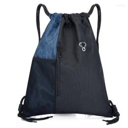 Outdoor Bags Drawstring Shoulder Bag Casual Backpack Men And Women Sports Travel Student Splicing