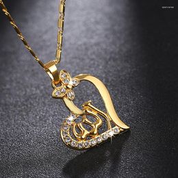 Chains Metal Heart Necklace Ladies Simple Sexy Hollow Butterfly Jewellery Gift