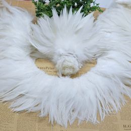 Other Hand Tools 900PCS White Rooster Feathers Trim 56" Chicken Feather Strip Natural Plumes Jewellery Costume Hat Party Mask Decoration 230826