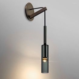 Wall Lamp Post-modern Simple Light Luxury Bedroom Bedside Living Room TV Background Study All Copper Interior