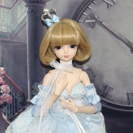 Dolls DBS BJD 14 45cm doll with clothes shoes combination blue lace dress cute ICY Girl gift MMGIRL fortune days 230826