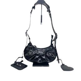 Clearance Purse BL Elephant Half Moon Teeth Rivet Fold Trinity Locomotive Bag New Versatile Underarm One Shoulder Crossbody Handbag