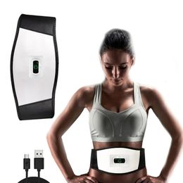 Back Massager Electric Abdominal Muscle Stimulator Massage Belt Smart Waist Abs Belt Body Slimming Massager Fitness Lose Weight Fat Burn 230826