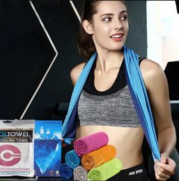 New Ice Cold Towels 30x90cm Summer Cooling Sunstroke Sports Exercise Cooler Running Gym Riding Quick Dry Soft Breathable Towel