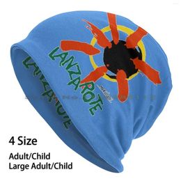 Berets Lanzarote Manrique Sun Symbol Logo ( Blue ) Beanies Knit Hat Icimages Canary Islands Canaries Spain Cesar Travel