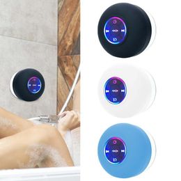 Portable Speakers Mini Blue tooth Speaker Waterproof Bathroom Speaker Wireless Shower Speakers Strong Adsorption Music Player For Car Outdoor Pool 230826