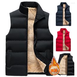 Men's Tank Tops Winter Lamb Fleece Vest Thickened Top Cross Border Large Standing Collar Warm