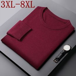 Men's Sweaters 8XL 7XL 6XL Cashmere Sweater Men Clothing Top Quality Male Pullover Sweaters Keep Warm Pull Homme Business Mens Jumper 230826