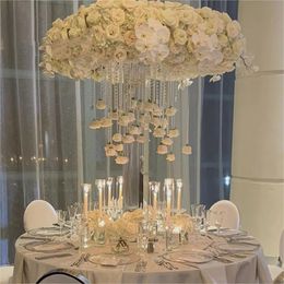 10pcs)50 to 110cm tall )Simple design for wedding decoration flower tall stand in acrylic mirror material centerpieces