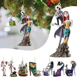 Anime Nightmare Before Christmas Jack Skellington Christmas Tree Figure Decor Ornaments for New Year Holidays Party Periphery