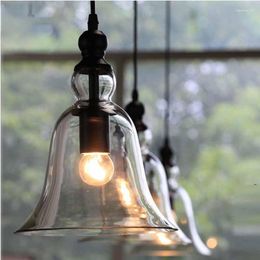 Pendant Lamps European American Style Lighting Creative Bell Hanging Lamp Room Decoration Restaurant Cafe Bar Kitchen Dining Light