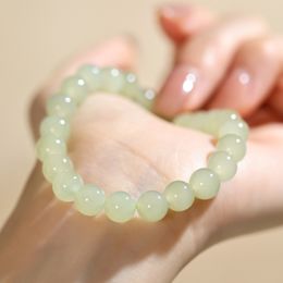 Ms natural hetian jade hand string bracelet for women beaded bracelet Jin Bingqing water jade bracelet beads scattered element circle