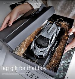 Decorative Objects Figurines 124 Lanbo Veneno Poison Car Model Simulation Alloy Sports Gift for Friends Garage Kits Ornaments 230826