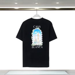 casablanc shirt Ment shirt designer t shirts Brand shirt Men casablanca tshirt Breathable TShirts Sleeve Top Tees casa US Size S-XXL