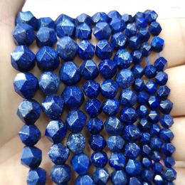 Loose Gemstones Fine Natural Faceted Blue Lapis Lazuli Round Stone Beads For Jewellery Making DIY Bracelet Necklace Handmade 6/8/10mm