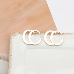 Designer Jewellery Stud Earrings Brand Luxury 18K Gold Plated Earrings Women Party Wedding Engagement Lovers Gift